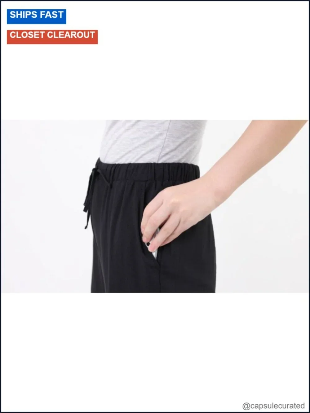 Wide Leg Linen Pants with Pockets Drawstring Trousers Summer Beach